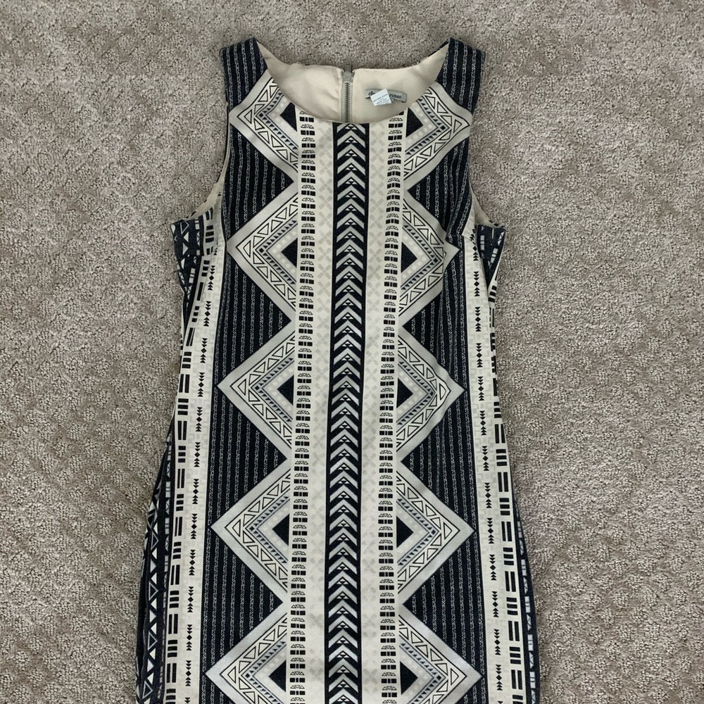 strapless patterned bodycon dress
